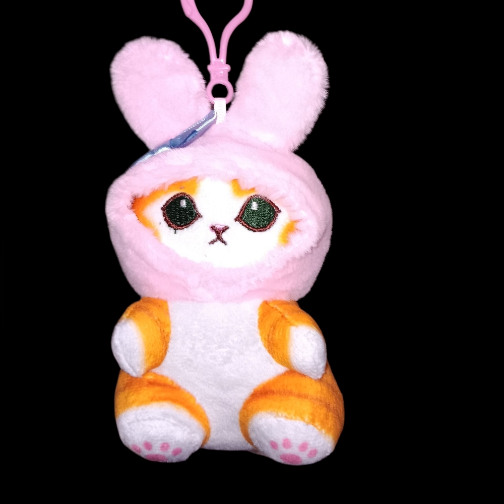 Charming Pink and Orange Bunny Stuffed Animal